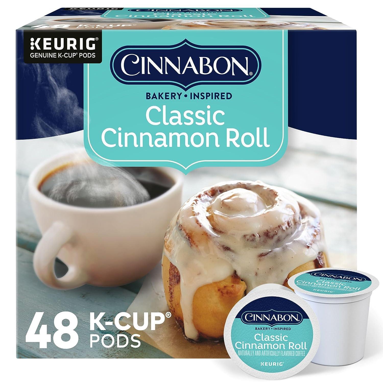 Cinnabon Classic Cinnamon Roll Light Roast K-Cup Coffee Pods 48 for $18.99 Shipped