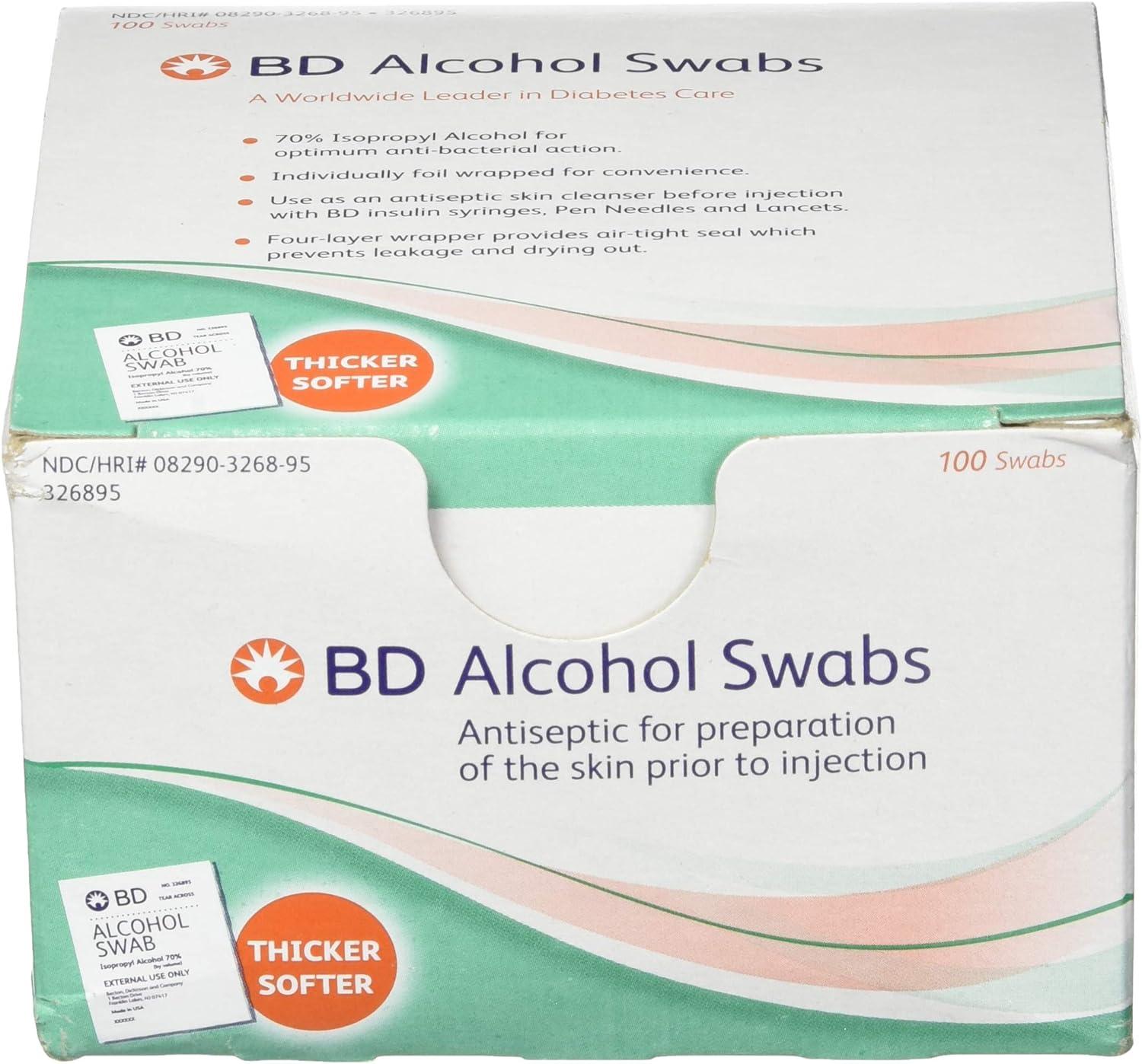 BD Alcohol Swabs 100 Count for $1.99 Shipped