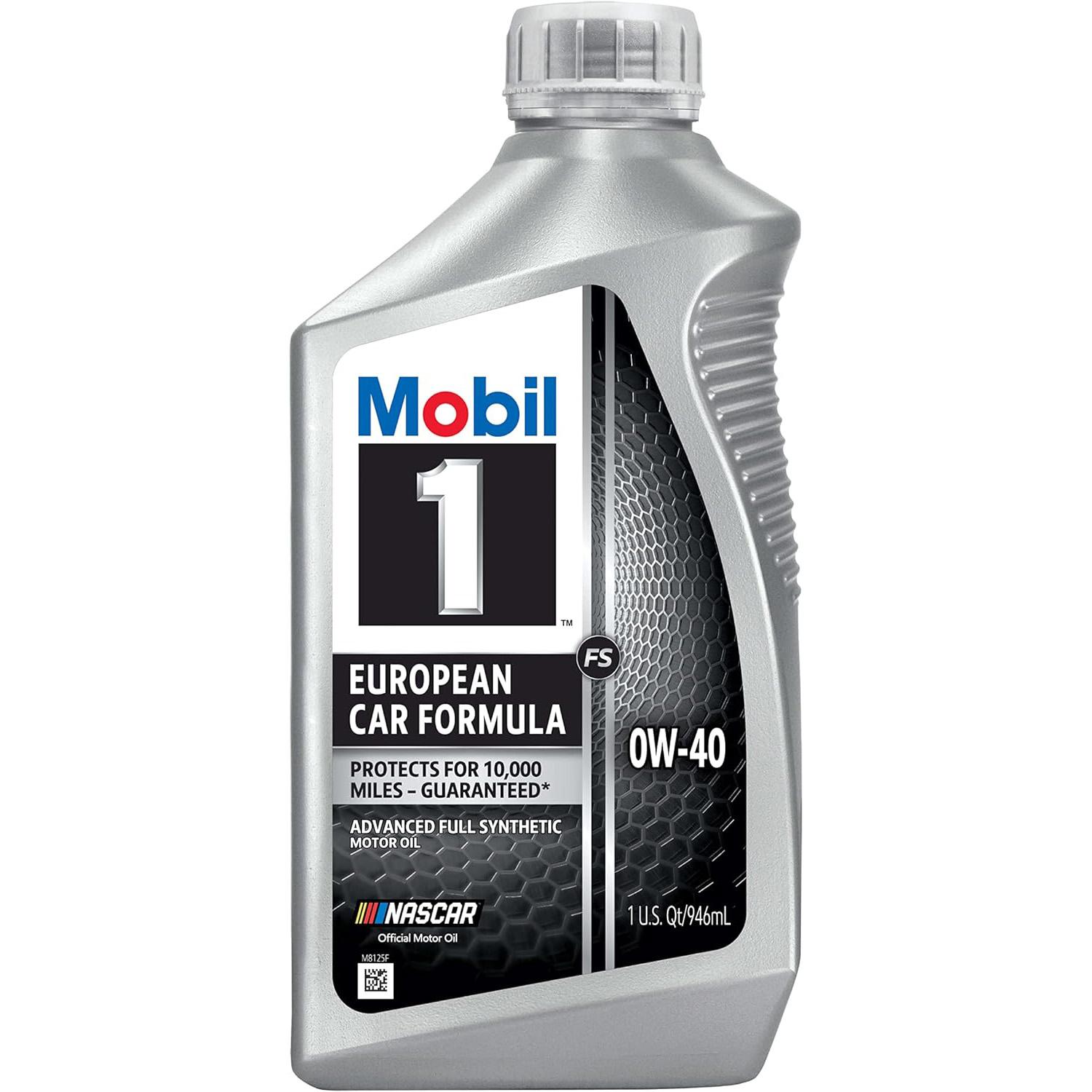 Mobil 1 FS European Car Formula Full Synthetic Motor Oil 0W-40 for $28.49 Shipped