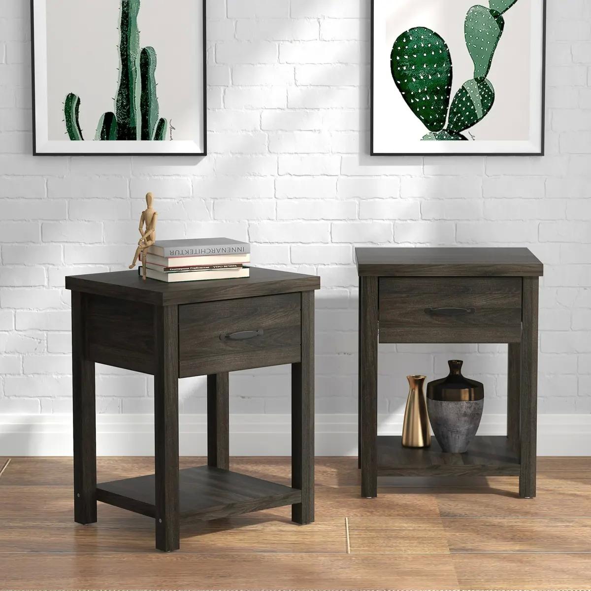 Hillsdale Lancaster Farmhouse One-Drawer Nightstands 2 Pack for $88 Shipped