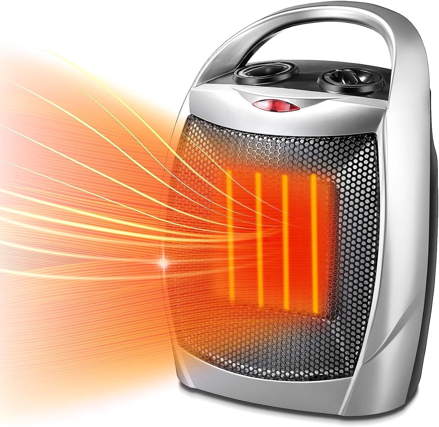 Kismile 750W Portable Electric Ceramic Space Heater for $13.54 Shipped