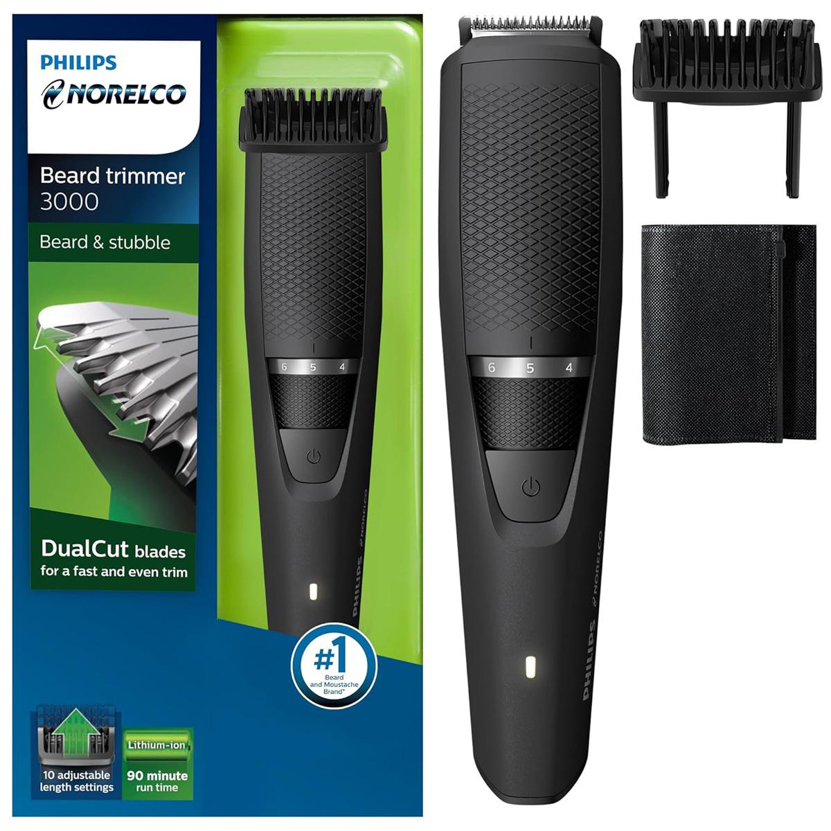 Philips Norelco Series 3000 Rechargeable Beard Trimmer Hair Clipper for $17.46