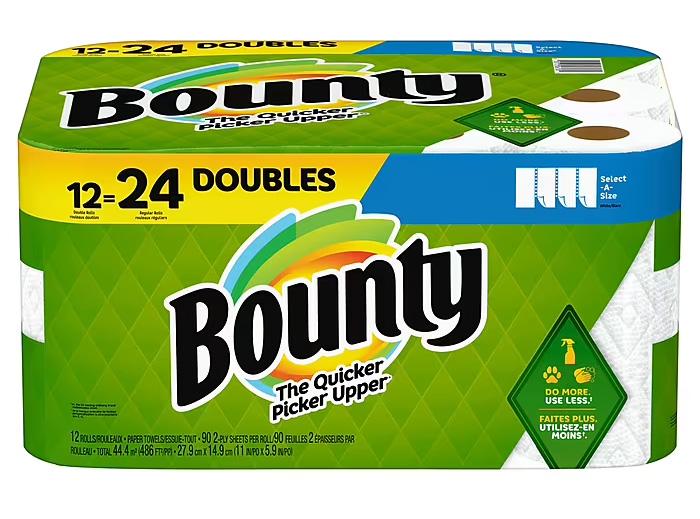 Bounty Select-A-Size Paper Towels 12 Pack for $19.99 Shipped