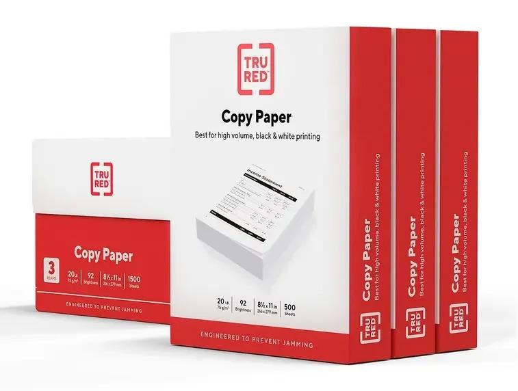 1500 Sheets of TRU RED Copy White Paper for $8.99 Shipped