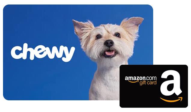 $50 Chewy Gift Card with a $10 Amazon Credit for $50