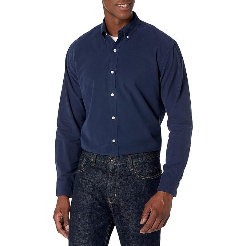 Amazon Essentials Regular-Fit Long-Sleeve Oxford Shirt for $14.30