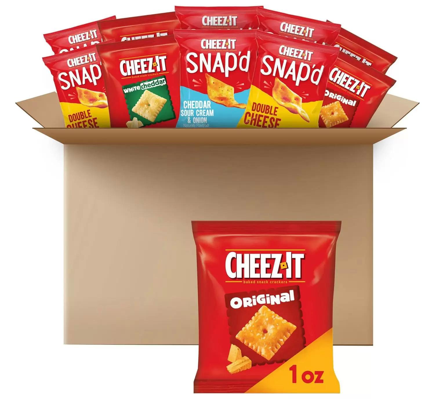 Cheez-It Cheese Crackers Baked Snack Crackers 42 Pack for $13.64