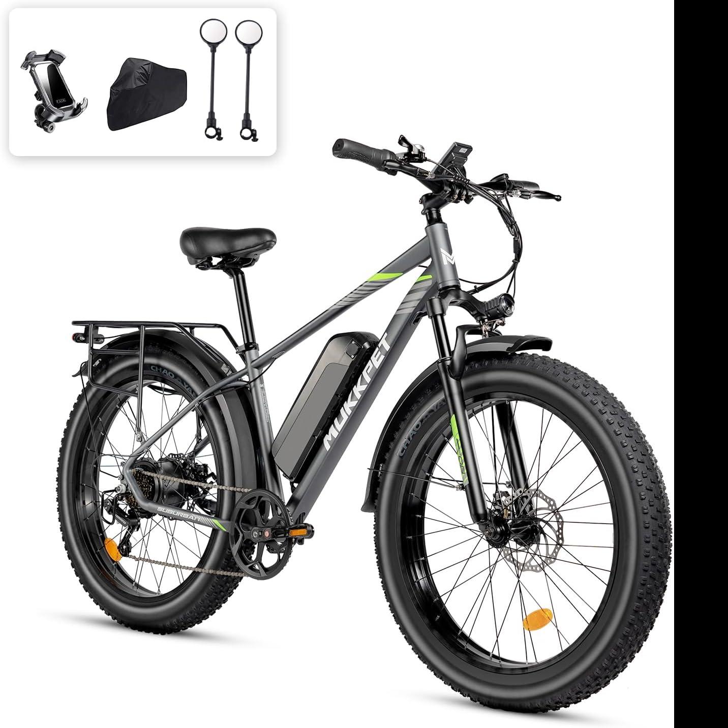 Mukkpet Suburban 750W Electric Bike for $274.94 Shipped