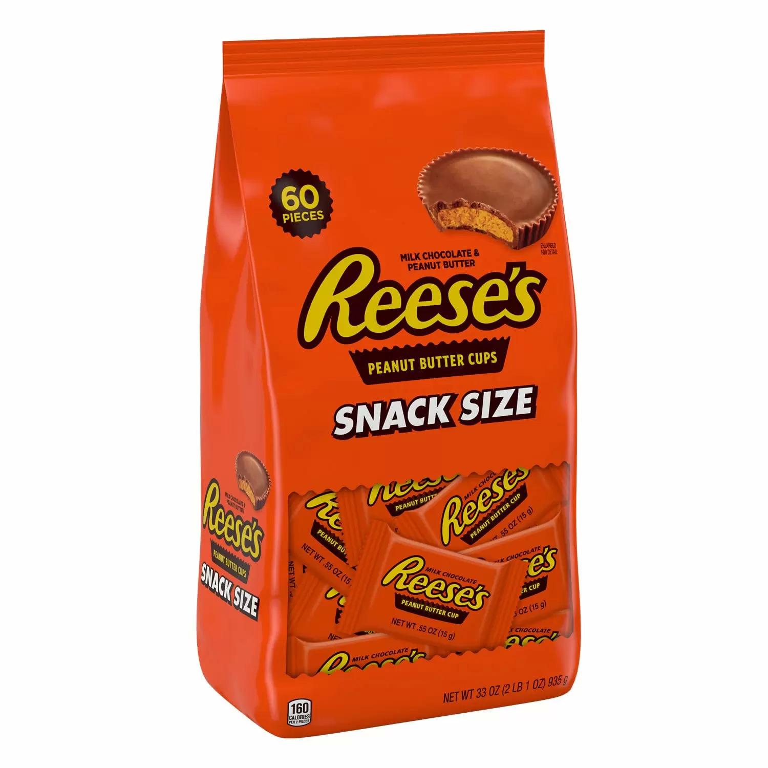 Reeses Milk Chocolate Peanut Butter Snack Size Bulk Bag for $9.07 Shipped