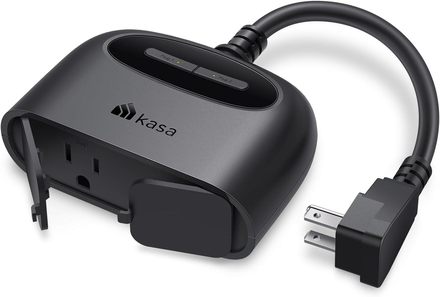 Kasa Outdoor Smart Plug Wifi with 2 Sockets for $15.19