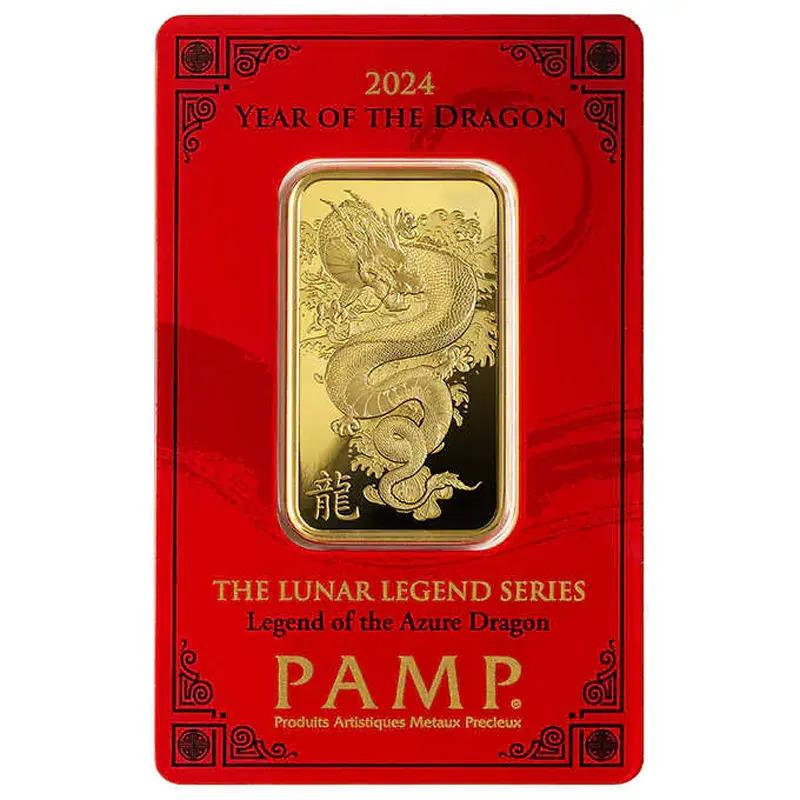 Gold Bar PAMP Lunar Legends Azure Dragon 1oz for $2079.99 Shipped