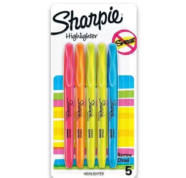 Sharpie Stick Highlighter 5 Pack for $1.99 Shipped