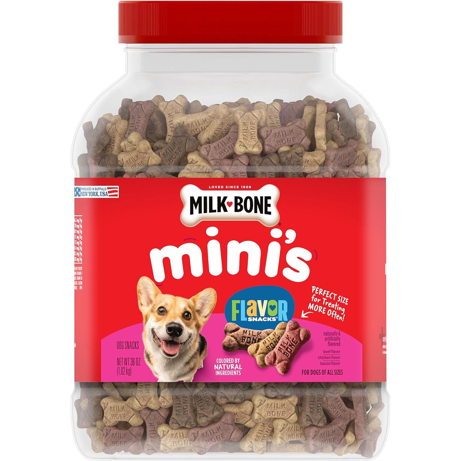Milk-Bone Minis Flavor Snacks Crunchy Dog Biscuit Treats for $6.32 Shipped