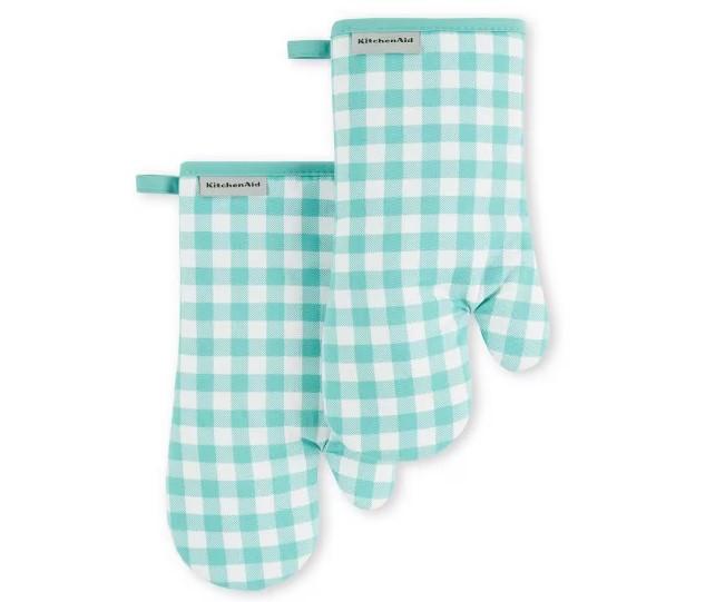 KitchenAid Gingham Oven Mitt Set for $5.73 Shipped