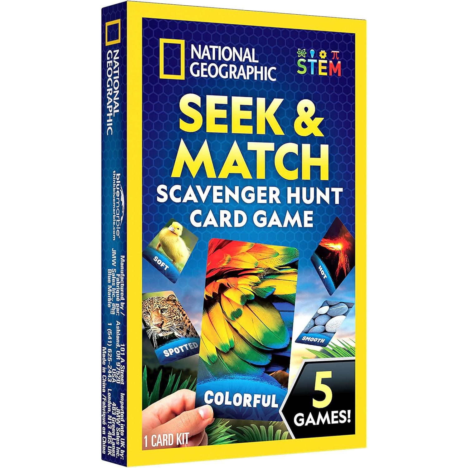 National Geographic Scavenger Hunt for Kids Card Game for $4.99