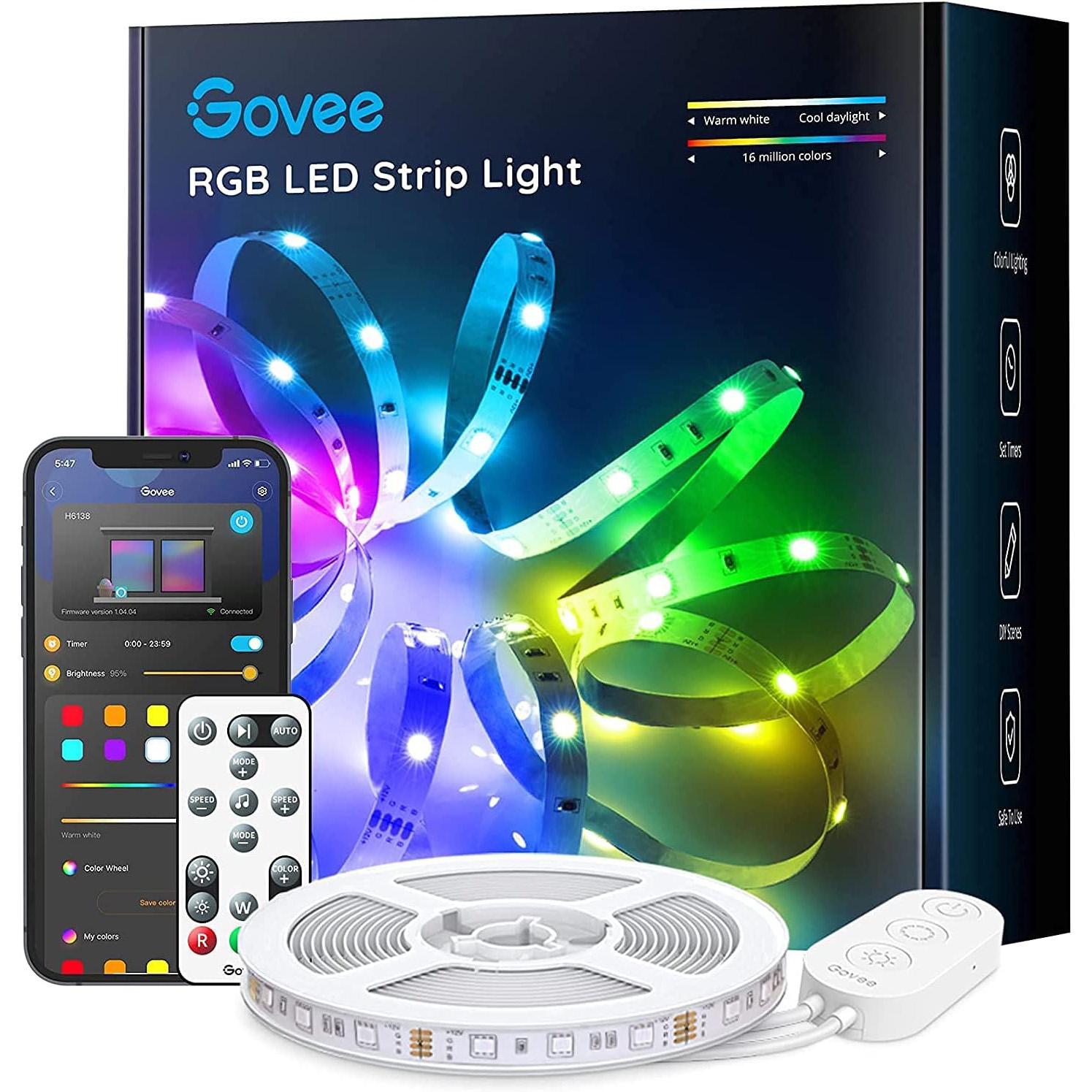 Govee Color Changing LED Strip Lights for $9.89