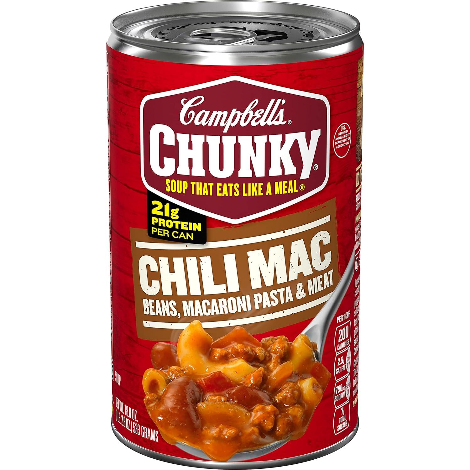 Campbells Chunky Soup Chili Mac Can for $1.19