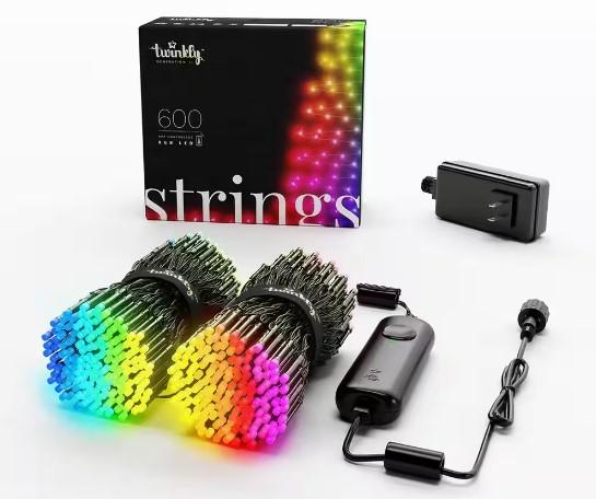 Twinkly 600 RGB LED Wi-Fi Holiday Christmas String Light for $116.09 Shipped