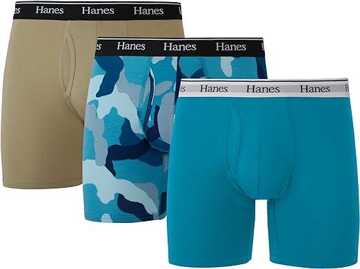 Hanes Originals Cotton Underwear Boxer Briefs 3 Pack for $10