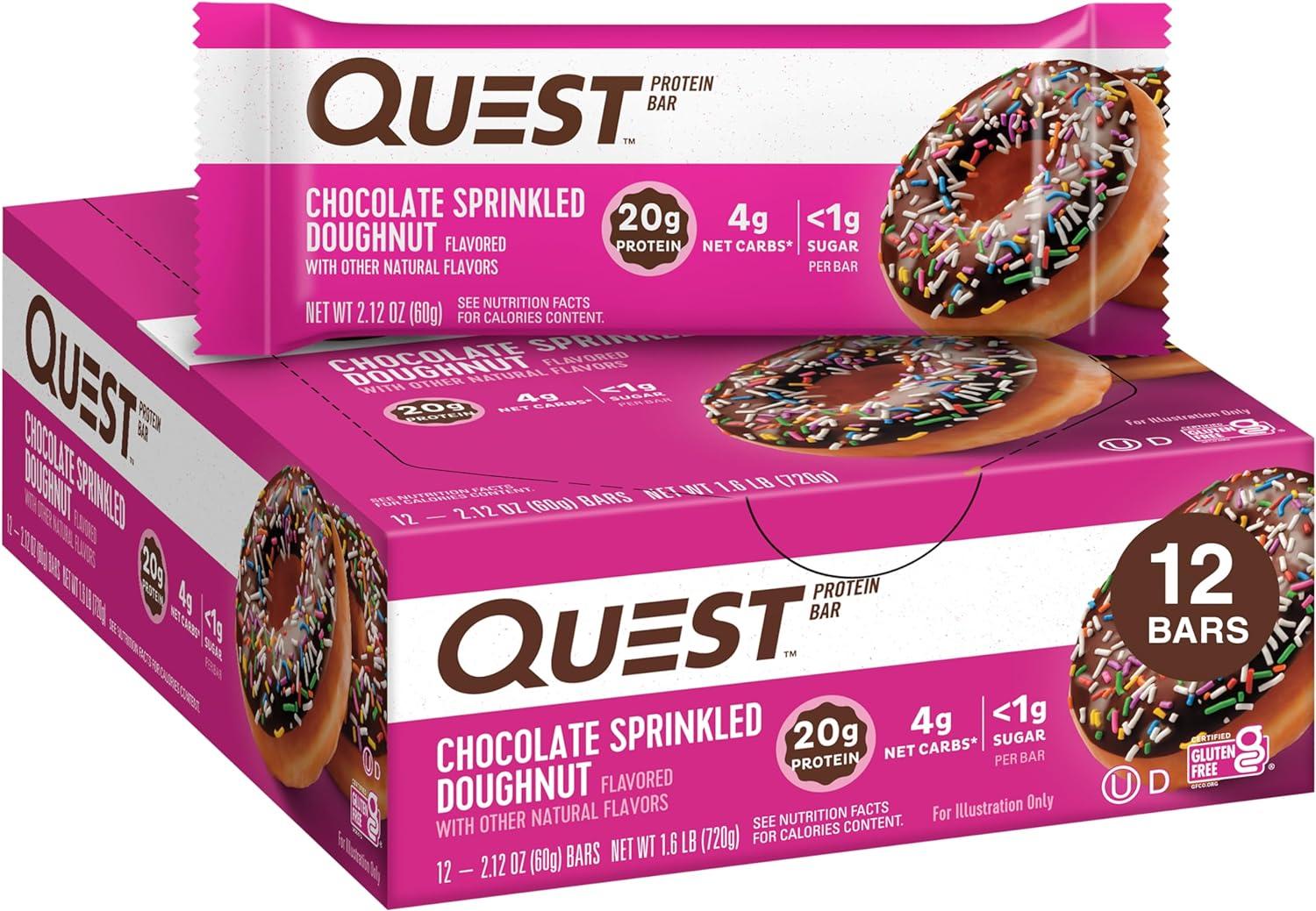 Quest Nutrition Protein Bars Sprinkled Donut 12 Pack for $15.39