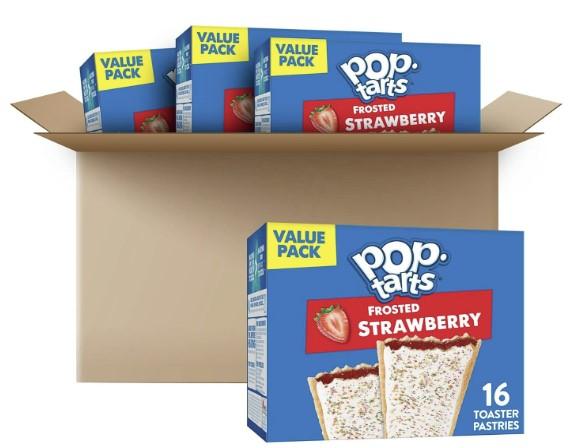 Pop-Tarts Toaster Pastries Frosted Strawberry 64 Pack for $18.92 Shipped