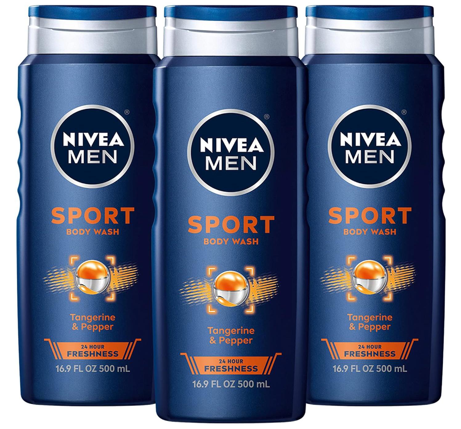 Nivea Men Sport Body Washes Tangerine and Pepper 3 Pack for $10.33 Shipped
