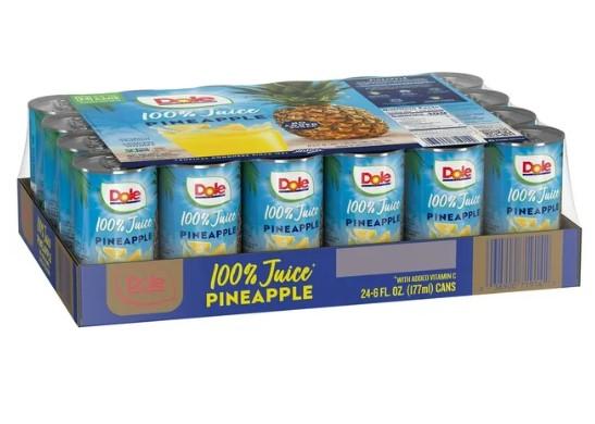 Dole All Natural Pineapple Juice Cans 24 Pack for $11.99