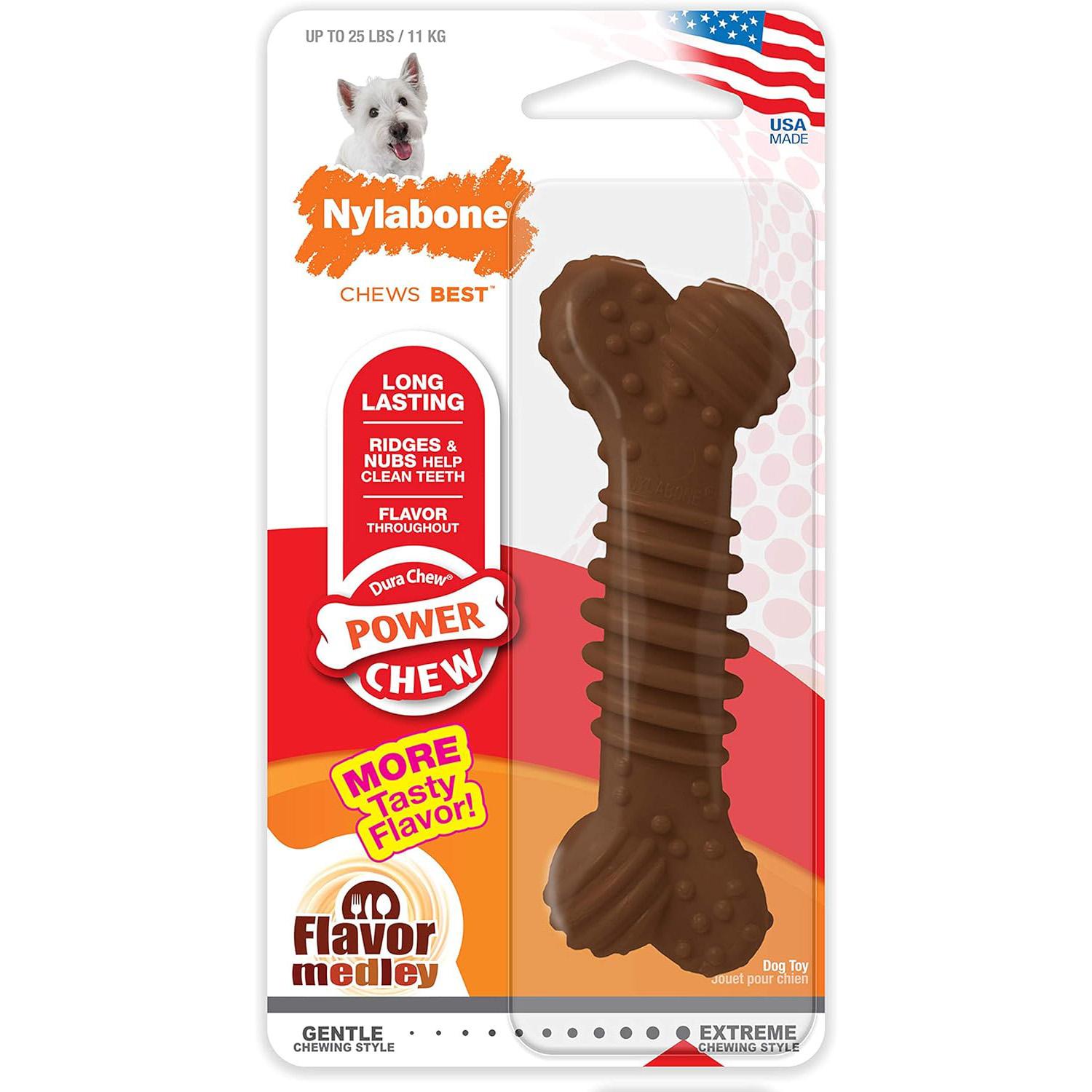 Nylabone Dura Chew Power Chew Textured Dog Bone Toy for $2.86