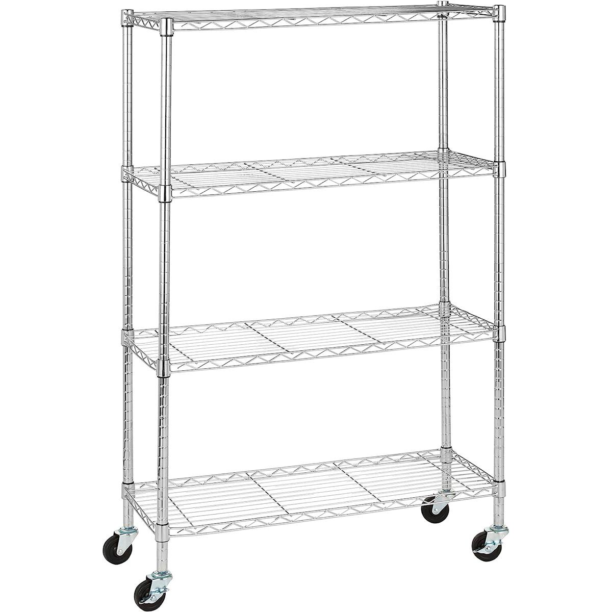 Amazon Basics Adjustable Heavy Duty Storage 4-Shelf Shelving Unit for $53.80 Shipped