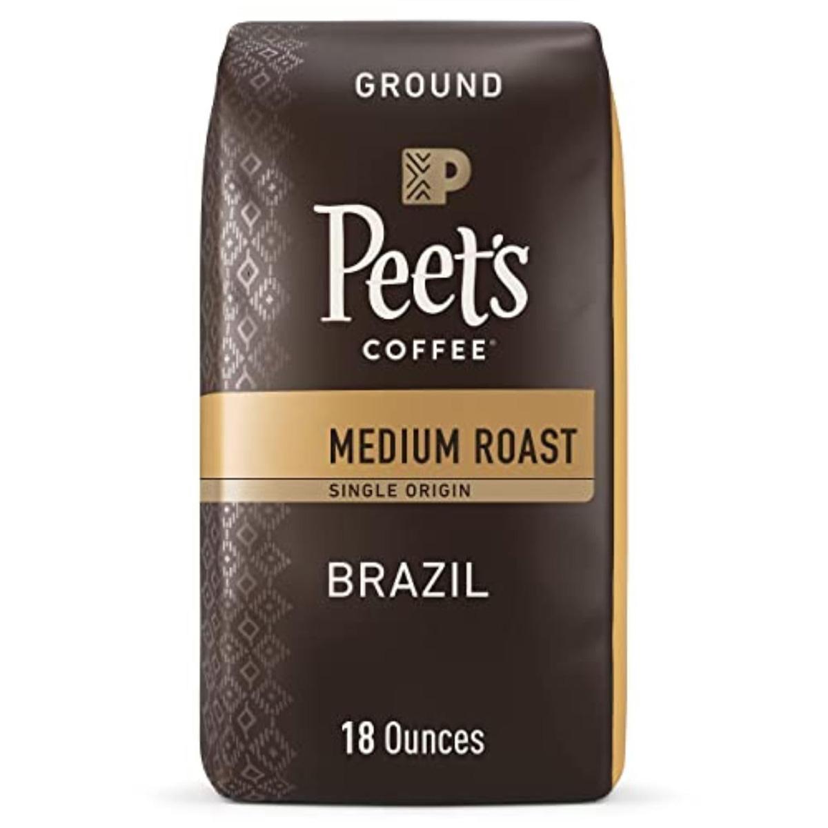 Peet Medium Roast Ground Coffee 18oz Bag for $6.97