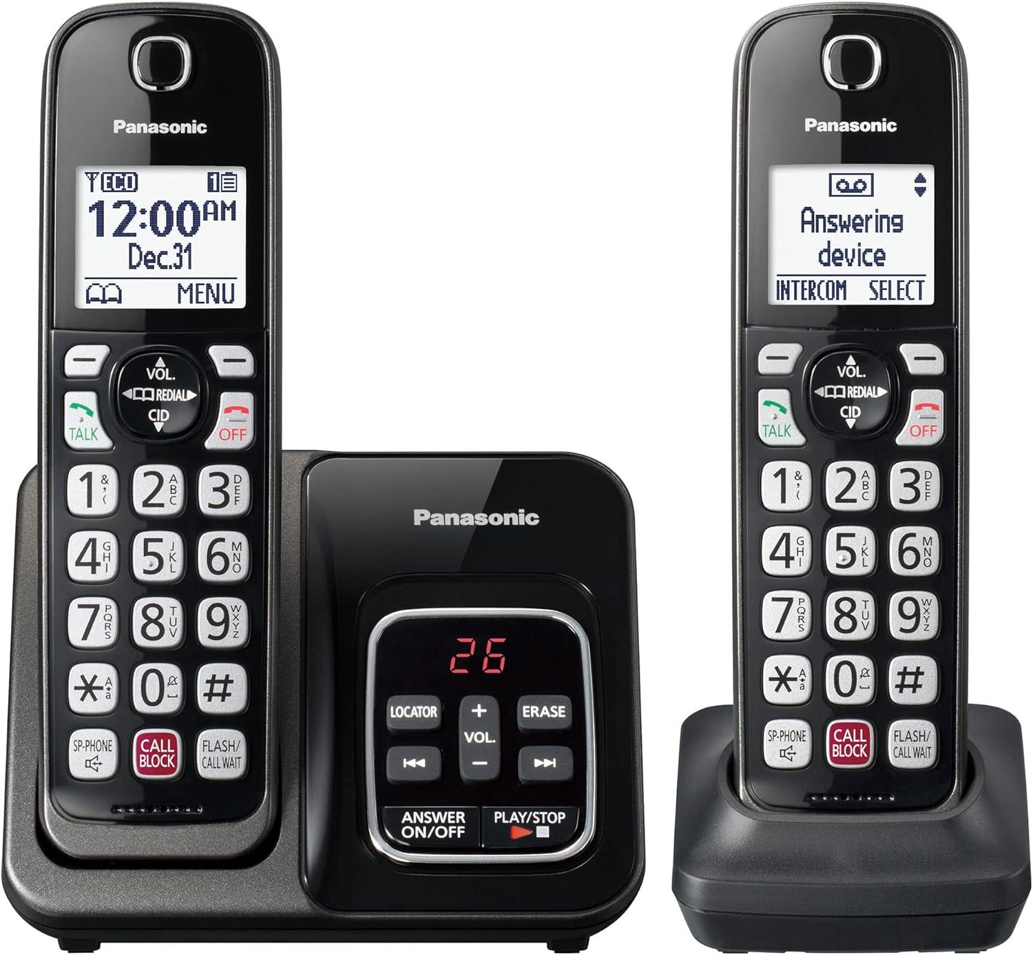 Panasonic Cordless Phone with Answering Machine for $39.49 Shipped