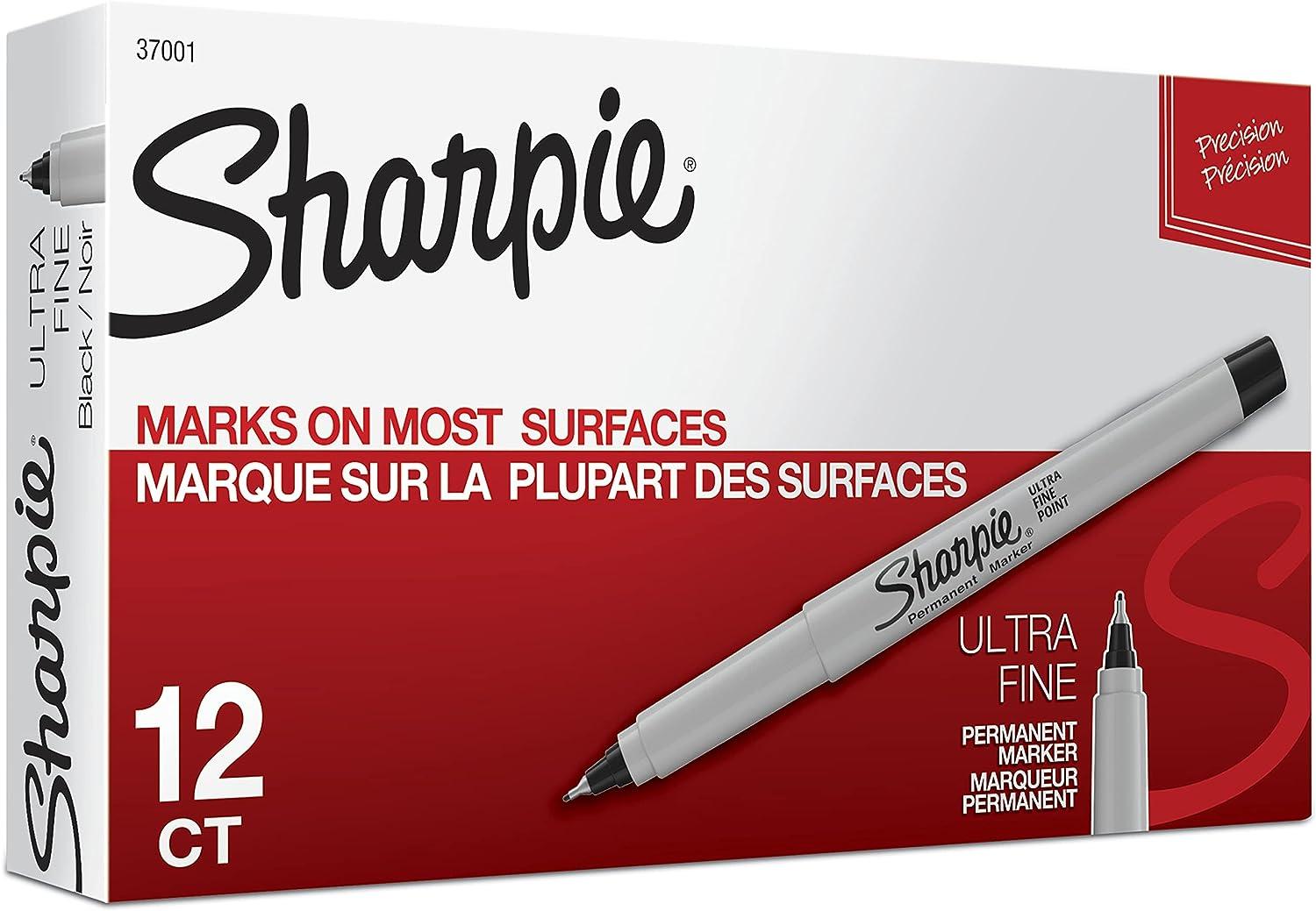 Sharpie Ultra Fine Point Permanent Markers 12 Pack for $6.32