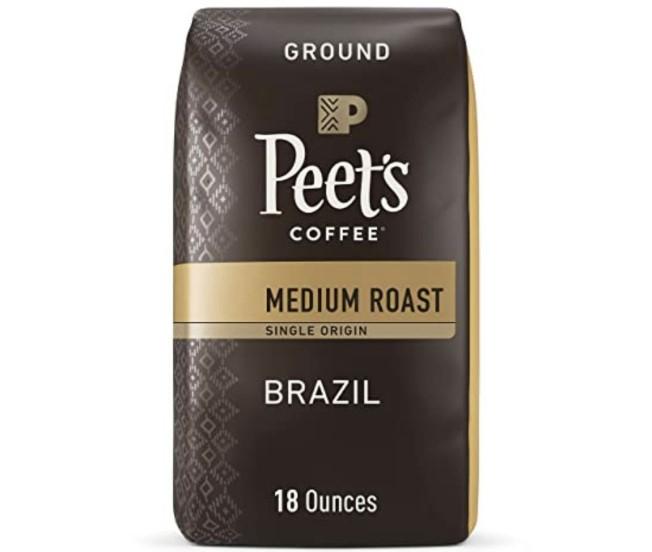 Peets Coffee Single Origin Brazil Medium Roast Ground Coffee for $6.97