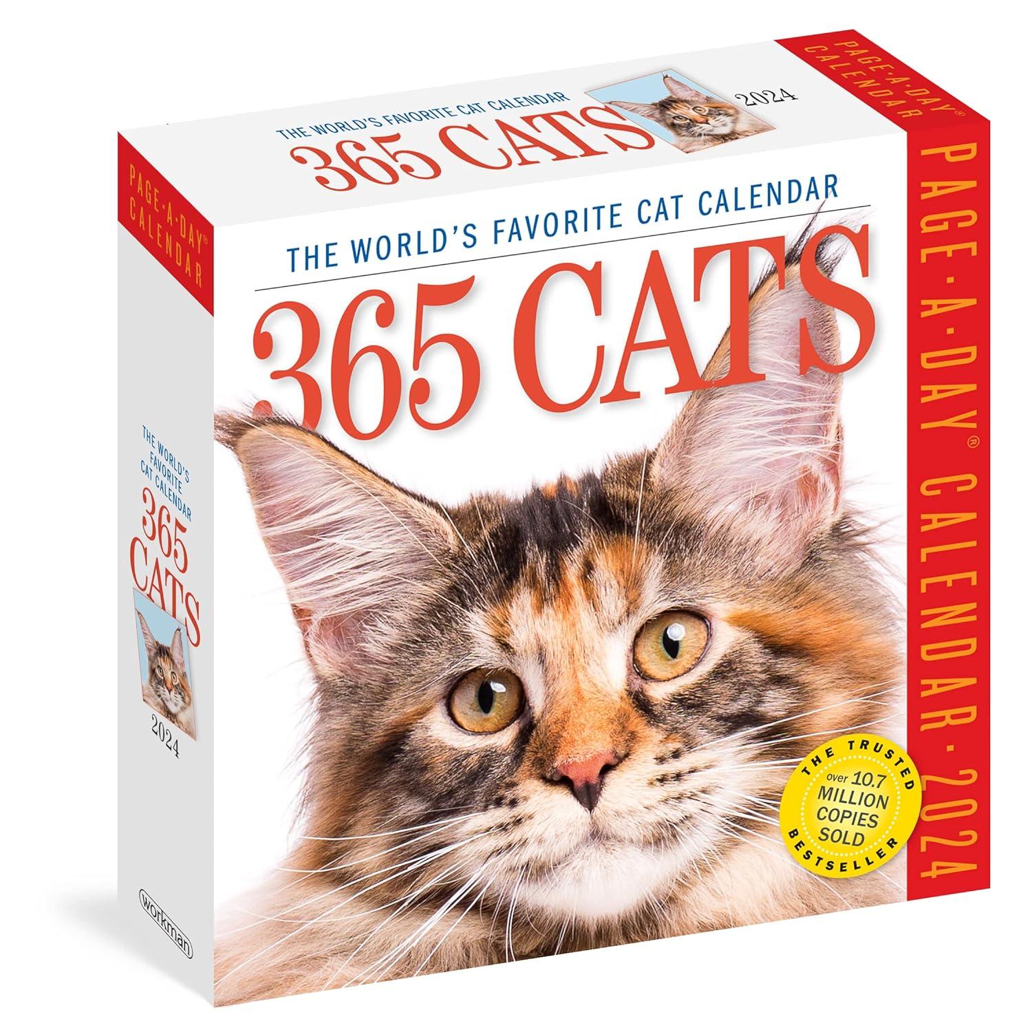 365 Cats Page-A-Day Calendar 2024 for $8.49