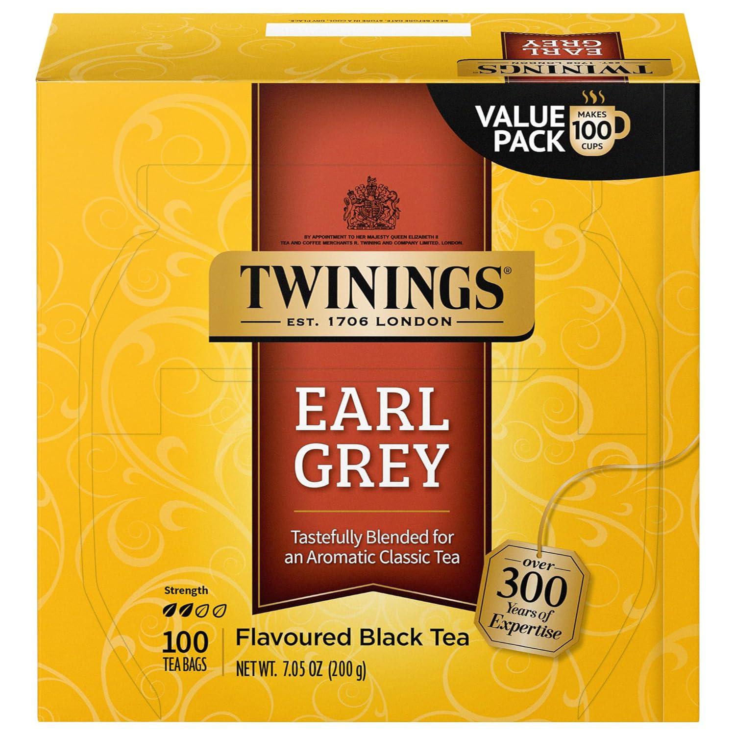Twinings Earl Grey Black Tea 100 Bags for $9.48