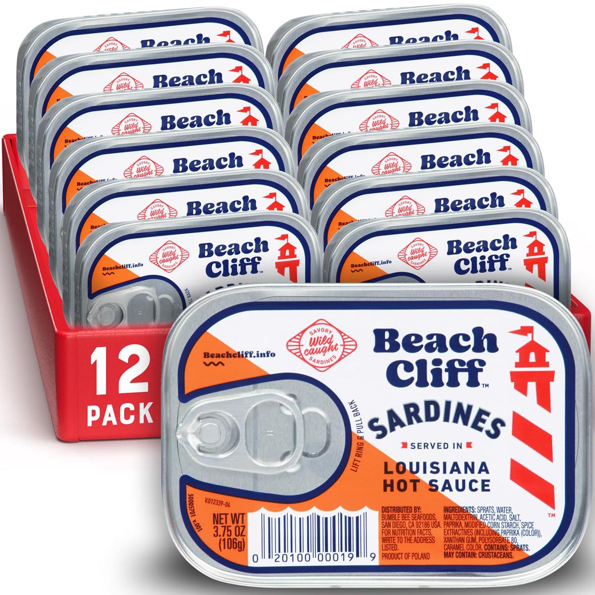 Beach Cliff Wild Caught Sardines 12 Pack for $9.85