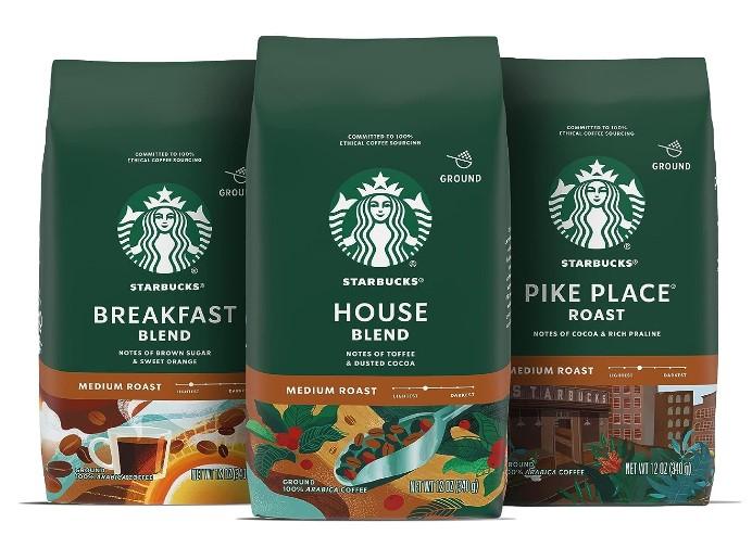 Starbucks Ground Coffee Variety Pack 3 Pack for $16.16