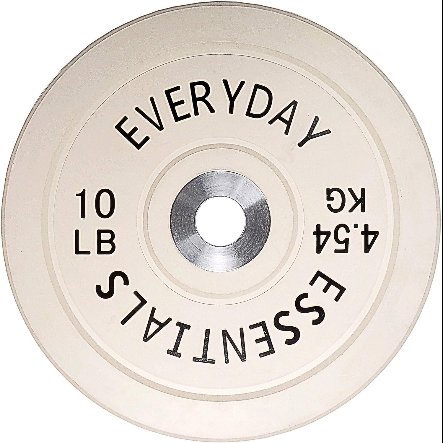 BalanceFrom Color Coded Olympic 10lb Bumper Weight Plate for $10.37