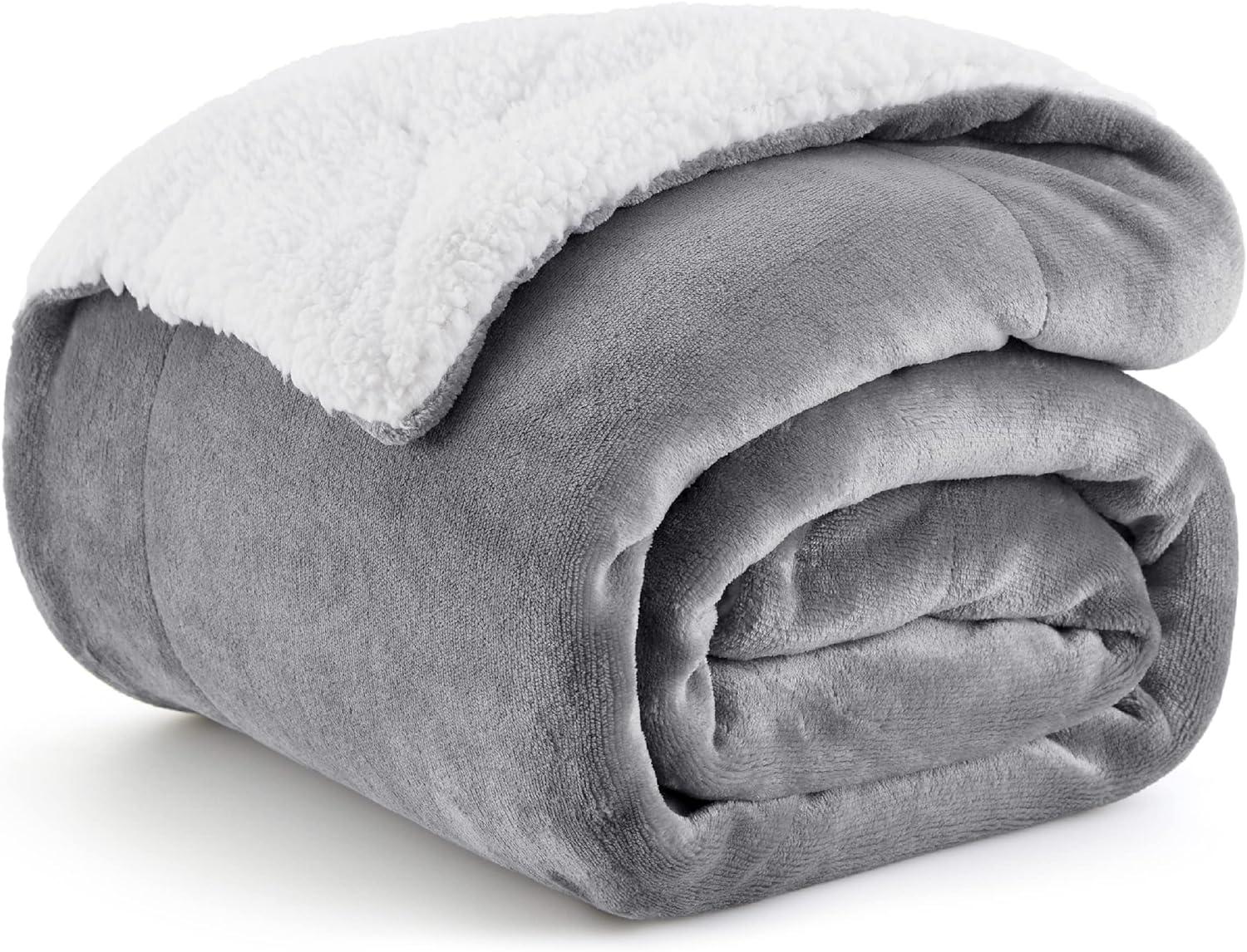 Bedsure Sherpa Fleece Throw Blanket Twin Size for Couch for $23.99