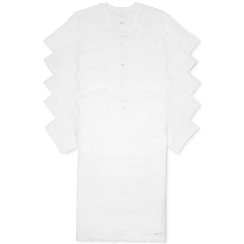 Calvin Klein Cotton Classics V-Neck Undershirts 5 Pack for $24.03