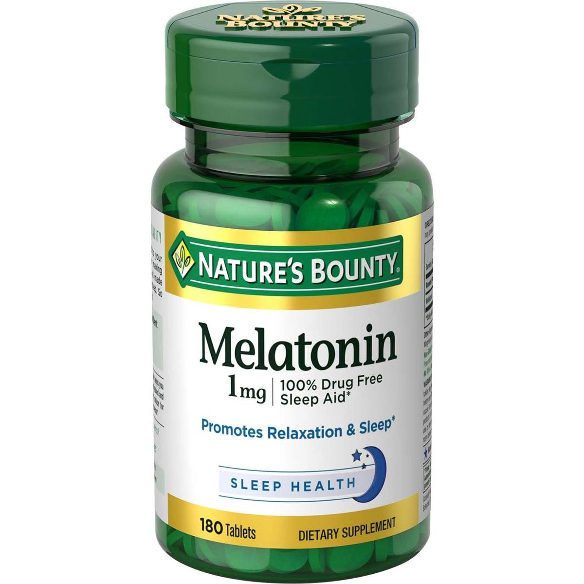 Natures Bounty Melatonin Sleep Aid Tablets 180 Pack for $2.79