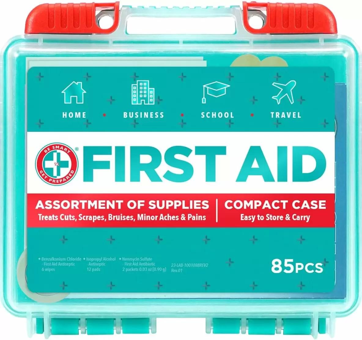 Be Smart Get Prepared 85-Piece First Aid Kit for $6.05