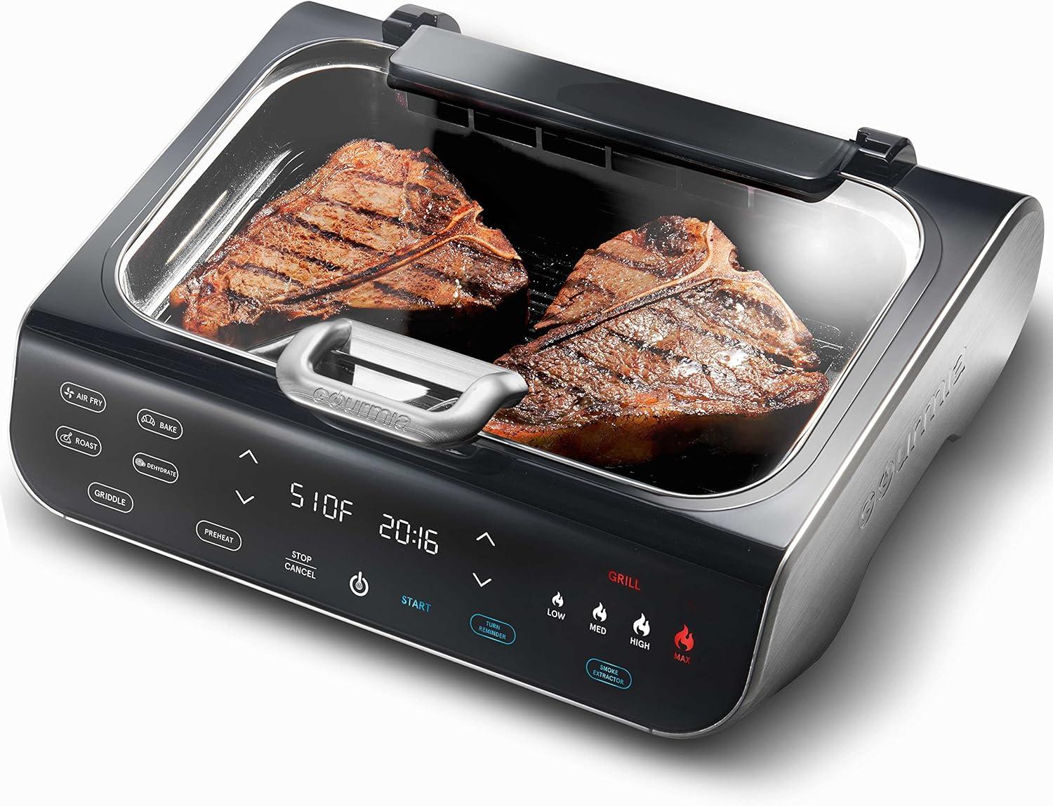 Gourmia Smokeless Indoor Grill and Air Fryer Grill for $59.99 Shipped