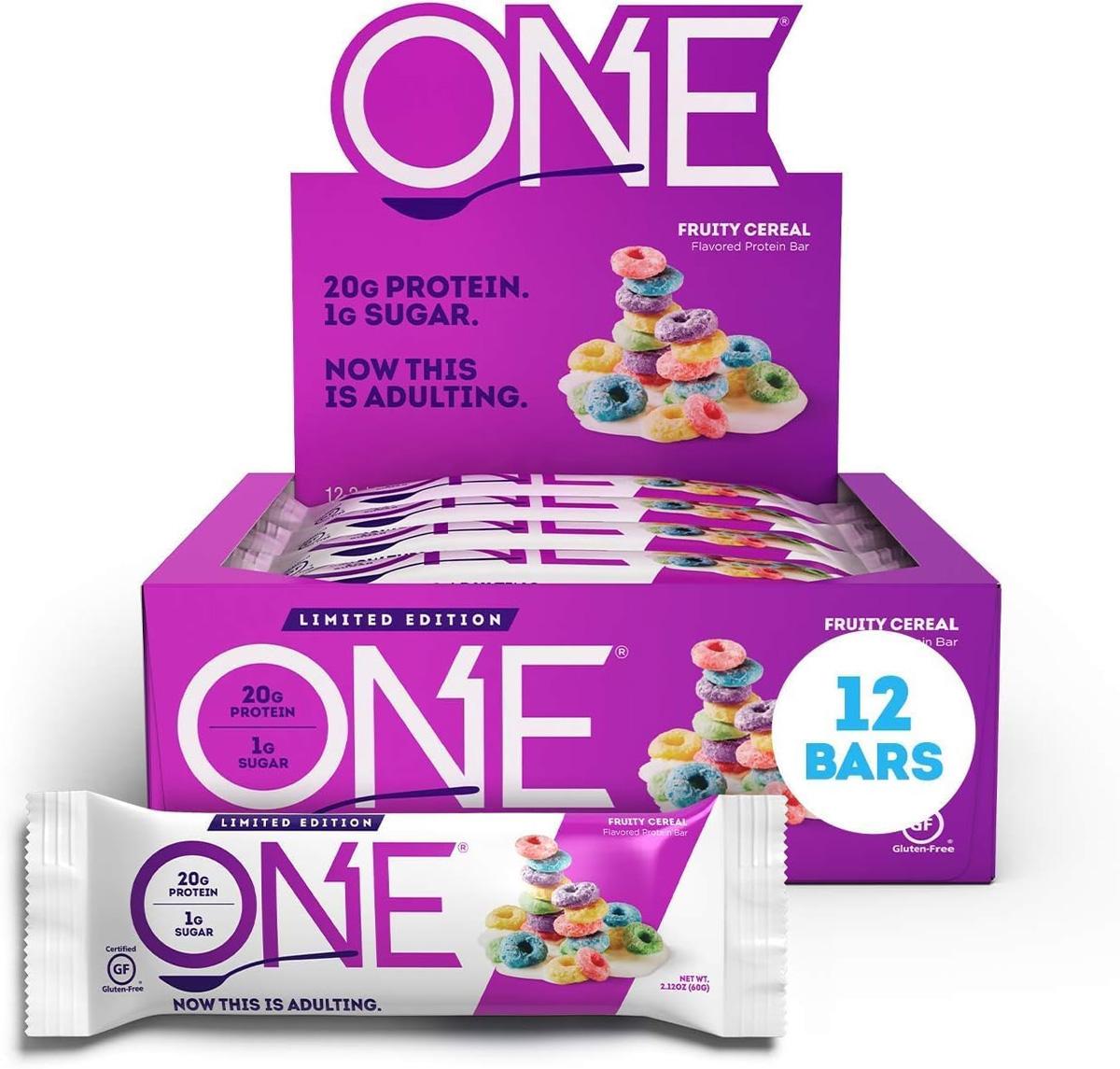 ONE Fruity Cereal Protein Bars 12 Pack for $14.57
