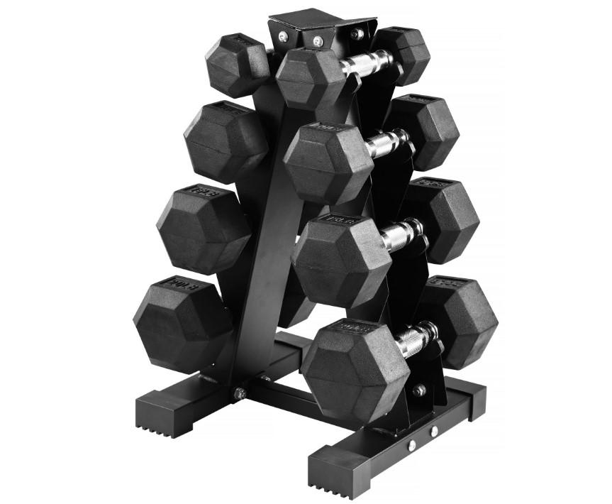 BalanceFrom 100lbs Rubber Coated Hex Dumbbell Weight Set for $99.99 Shipped
