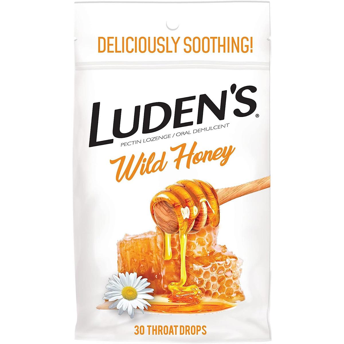 Ludens Soothing Throat Drops Wild Honey or Licorice for $1.36