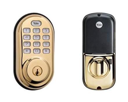 Yale Security Electronic Push Button Deadbolt Fully Motorized for $44.49