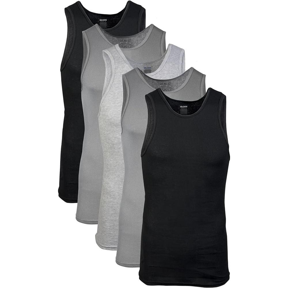 Gildan Mens A-Shirt Tanks 5 Pack for $8.82
