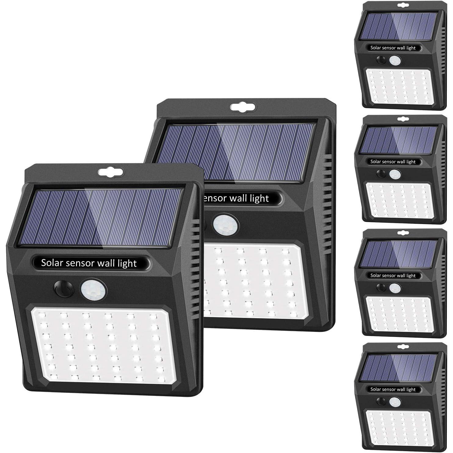 Wireless Motion Sensor Waterproof Outdoor Solar Lights 6 Pack for $16.62