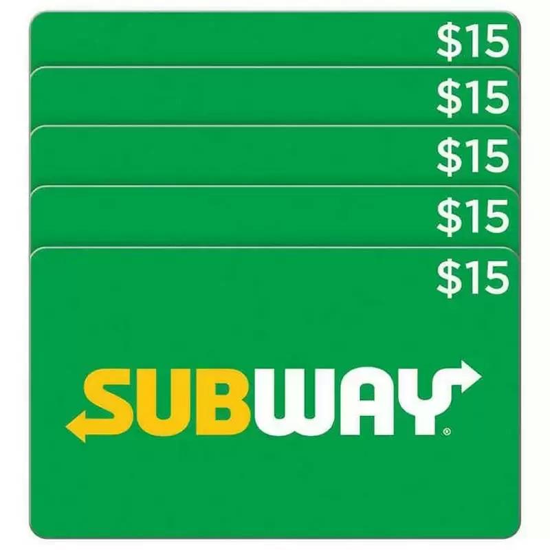 Subway Discounted Gift Cards at Costco for 27%